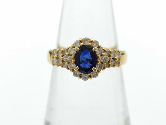 S 0.83ct D 0.50ct K18 4.2g Ring 