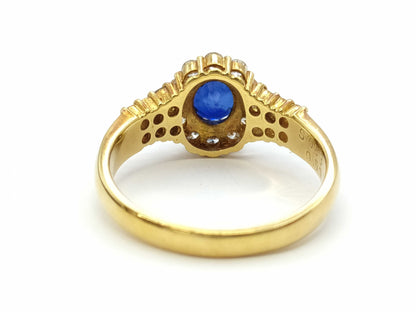 S 0.83ct D 0.50ct K18 4.2g Ring 