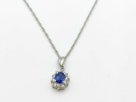 S 0.84ct D 0.32ct PT900/PT850 6.2g Necklace 