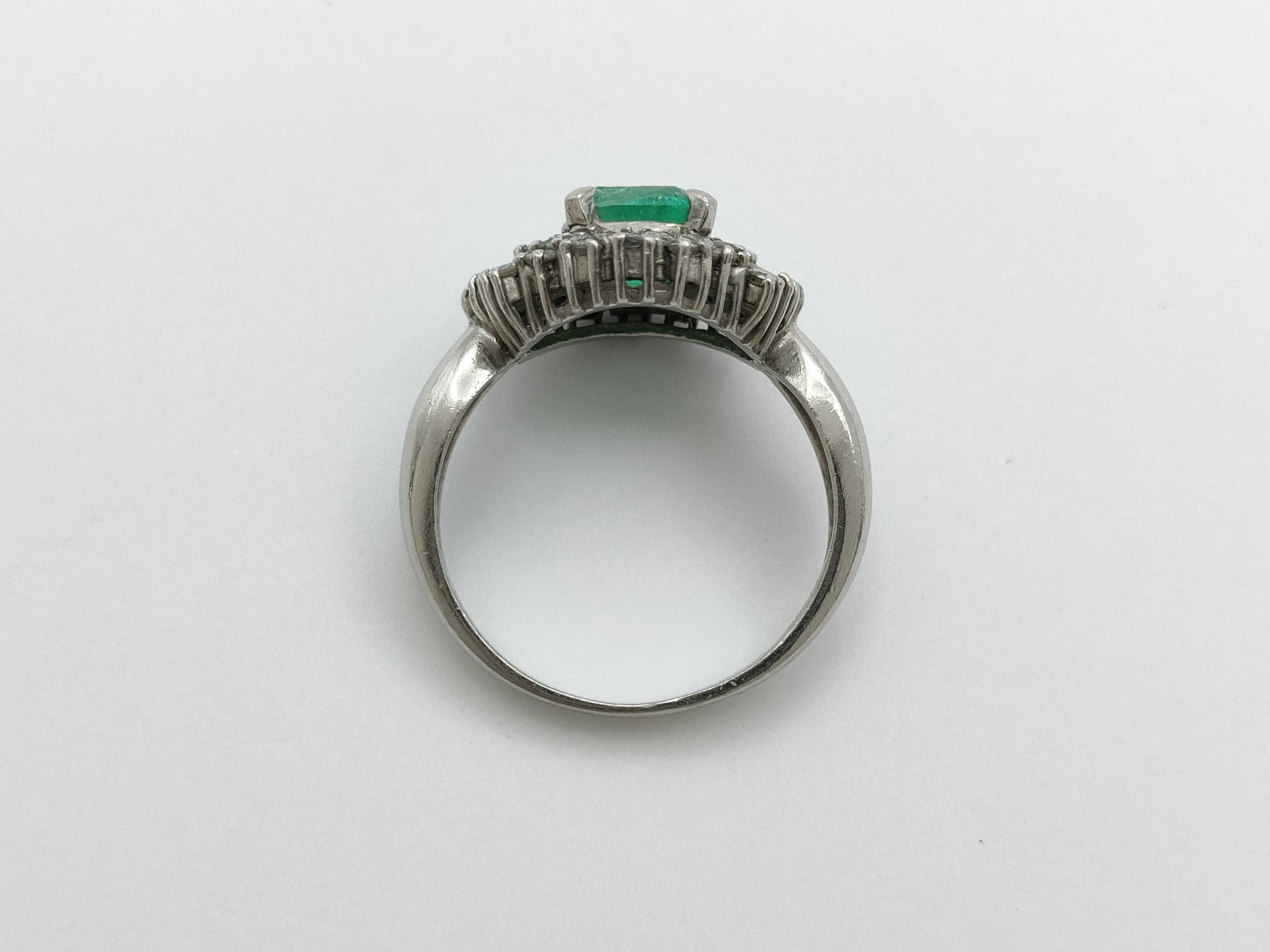 E1.02ct D0.50ct Pt900 6.4g Ring 