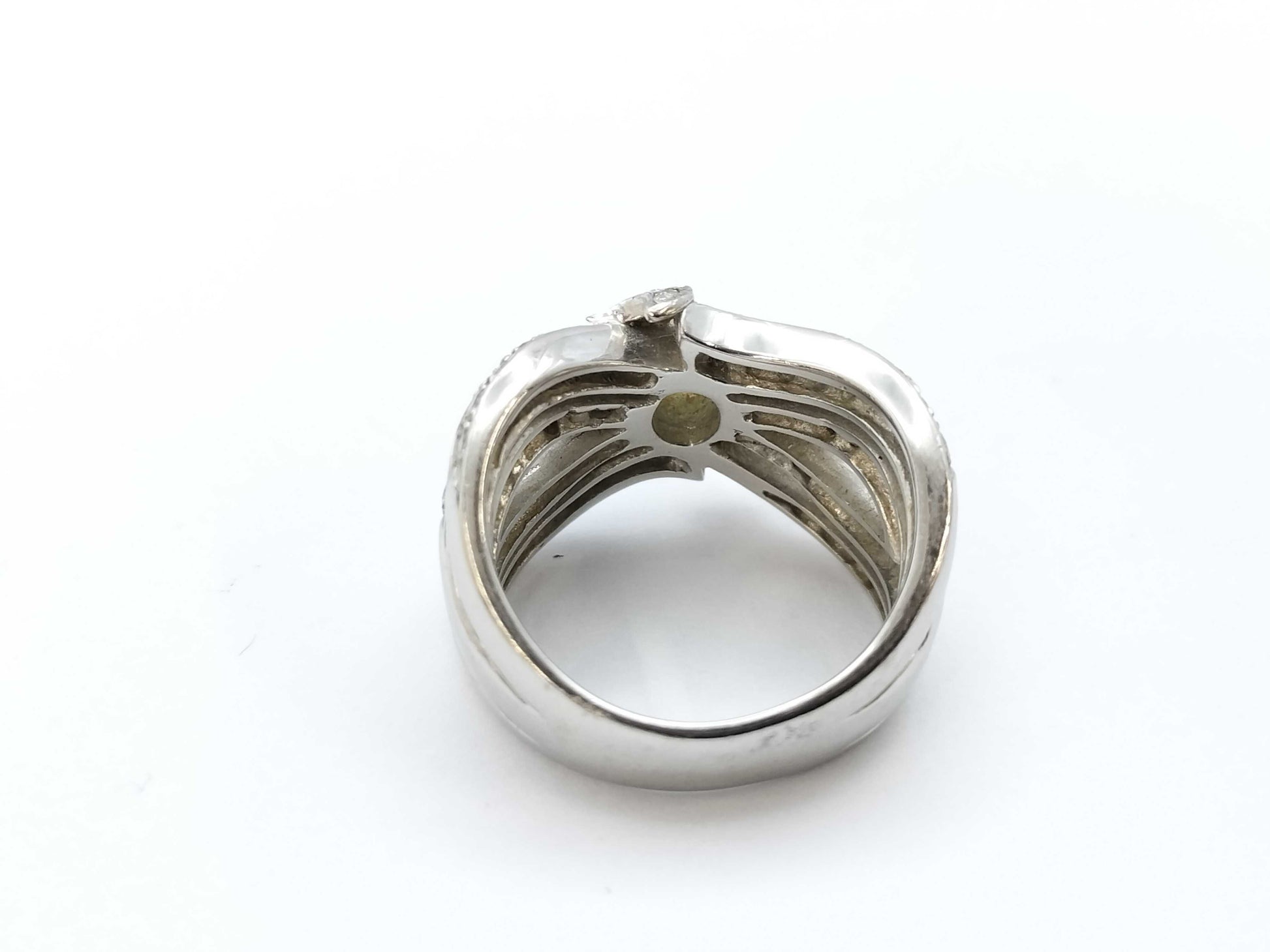 D0.78ct/0.44ct PT900/K18 15.4g Ring 