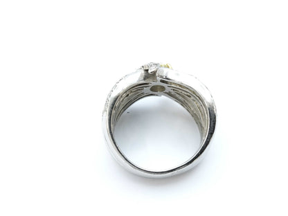 D0.78ct/0.44ct PT900/K18 15.4g Ring 
