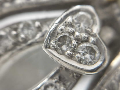 D0.78ct/0.44ct PT900/K18 15.4g Ring 