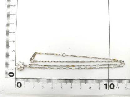 D0.50ct Pt900/850 5.2g Necklace 
