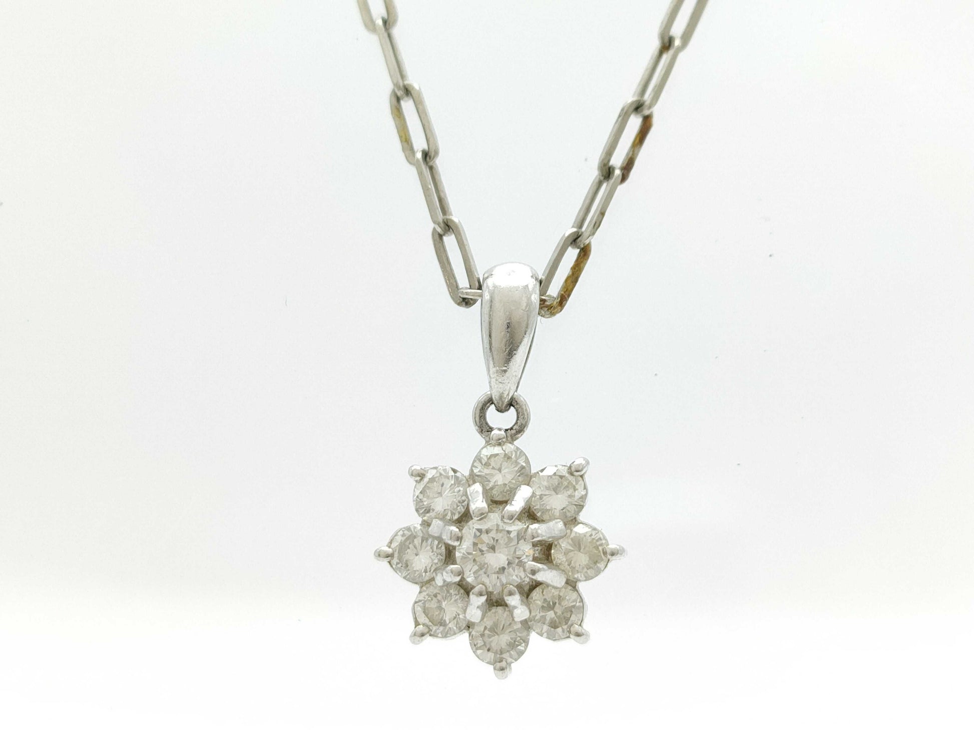 D0.50ct Pt900/850 5.2g Necklace 