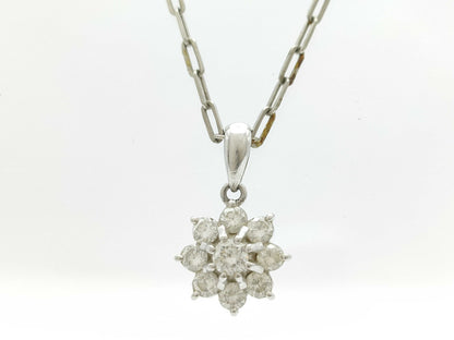 D0.50ct Pt900/850 5.2g Necklace 