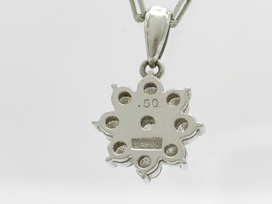 D0.50ct Pt900/850 5.2g Necklace 