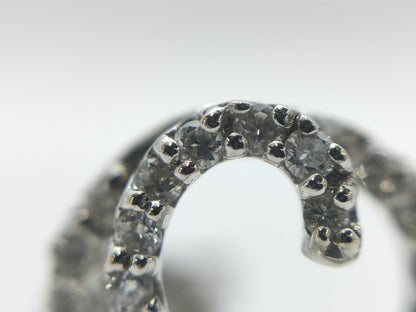Ponte Vecchio D0.12ct K18WG 1.2g Earrings 