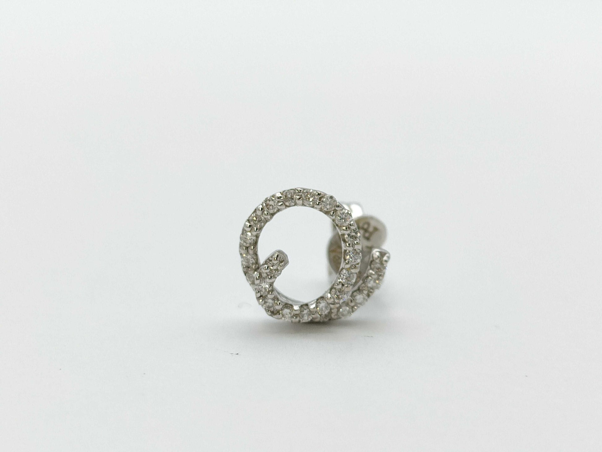Ponte Vecchio D0.12ct K18WG 1.2g Earrings 