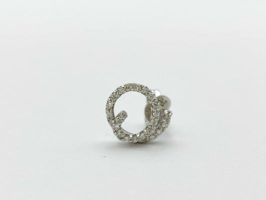 Ponte Vecchio D0.12ct K18WG 1.2g Earrings 