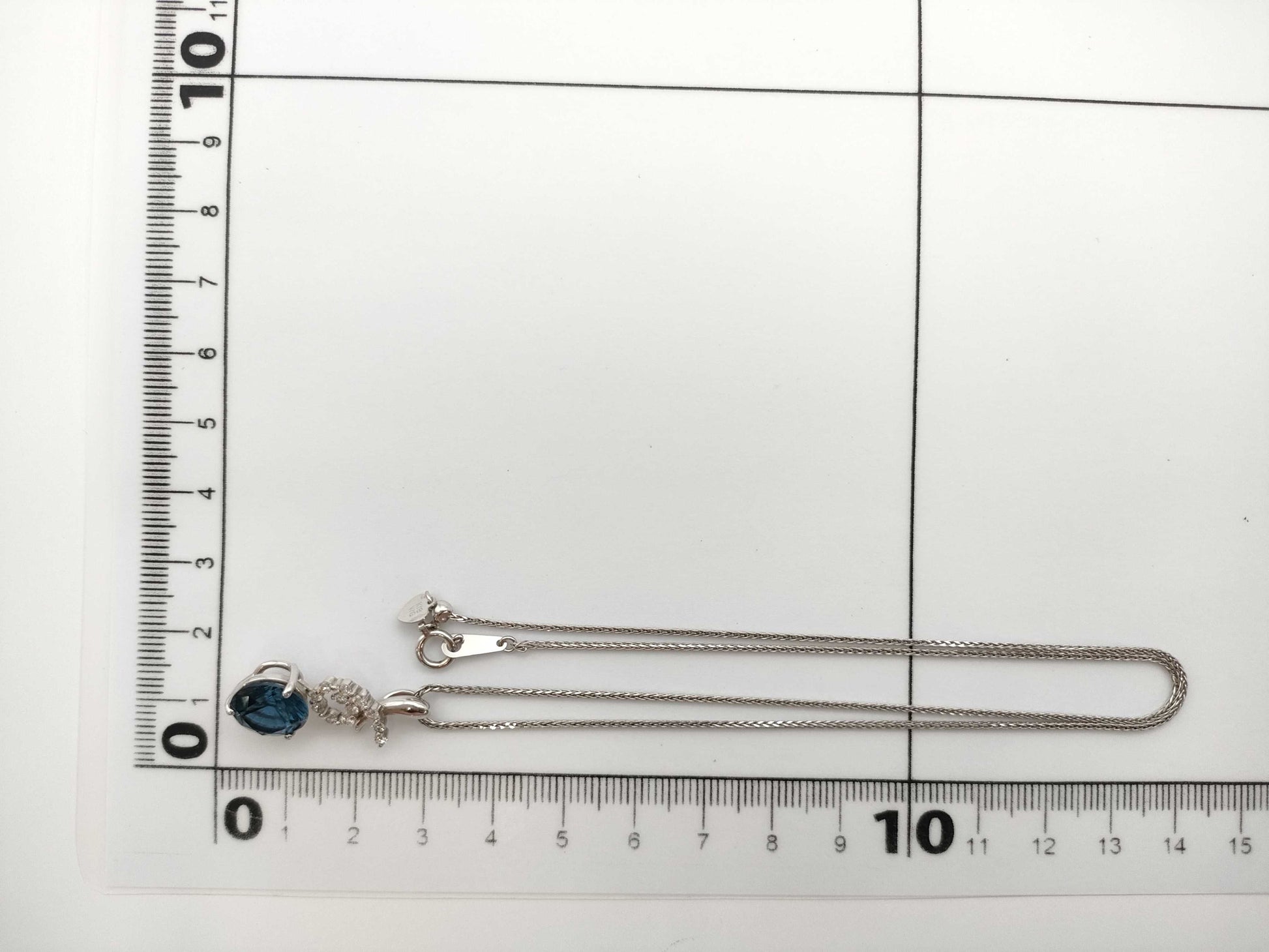 BT3.90ct D0.30ct K18WG 6.2g Necklace 