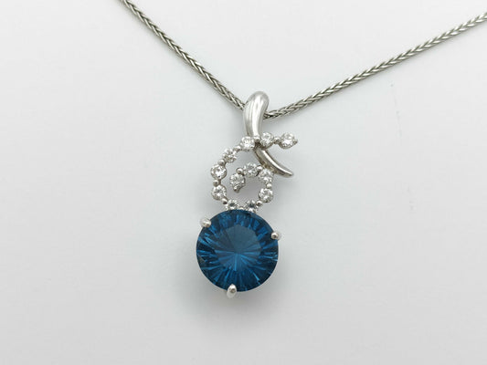 BT3.90ct D0.30ct K18WG 6.2g Necklace 