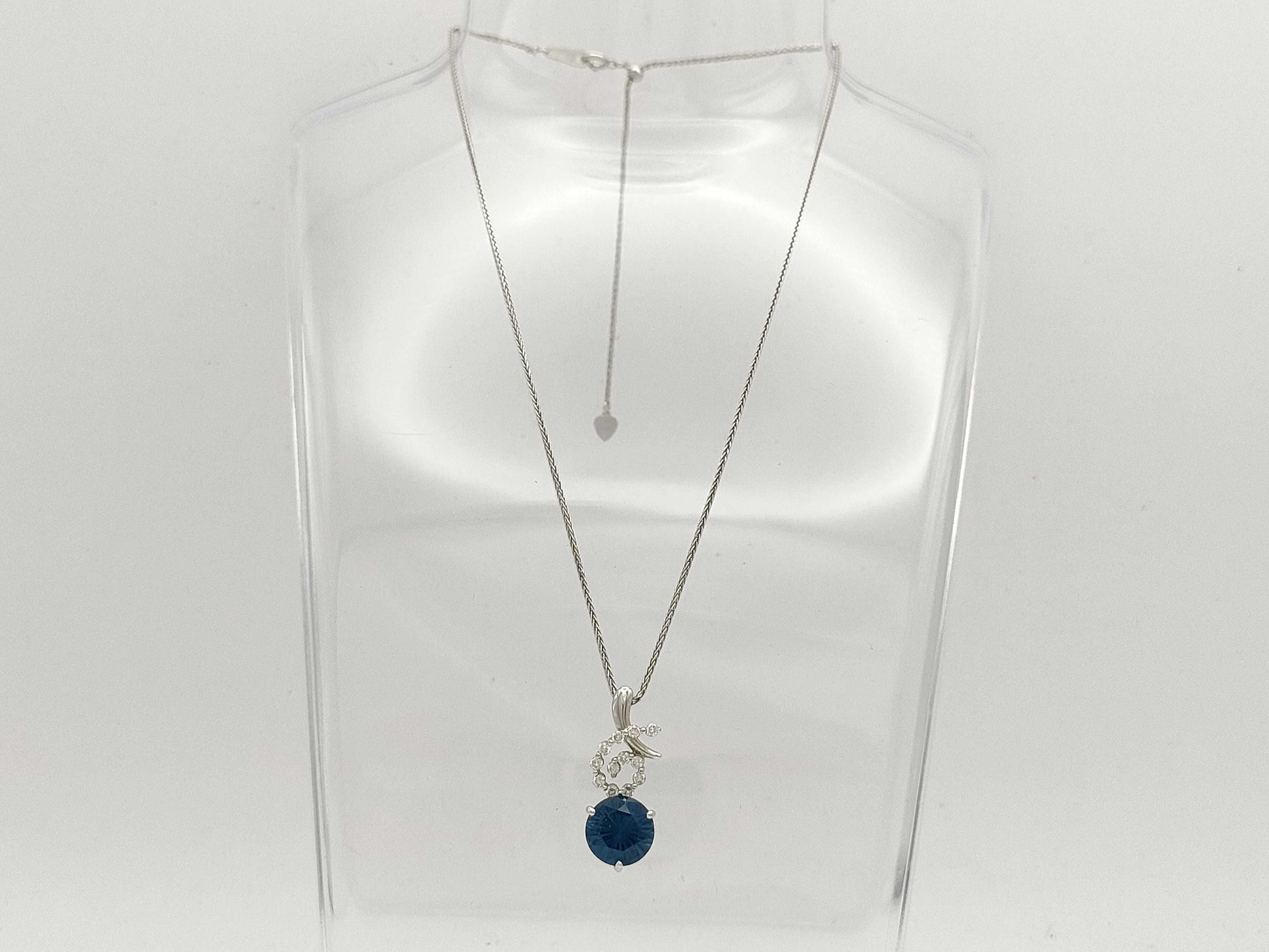 BT3.90ct D0.30ct K18WG 6.2g Necklace 