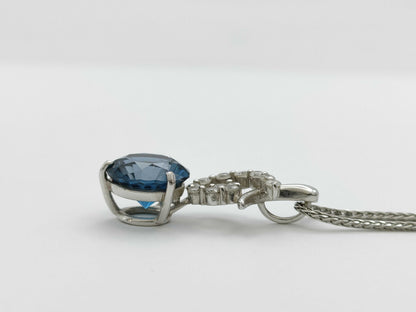 BT3.90ct D0.30ct K18WG 6.2g Necklace 