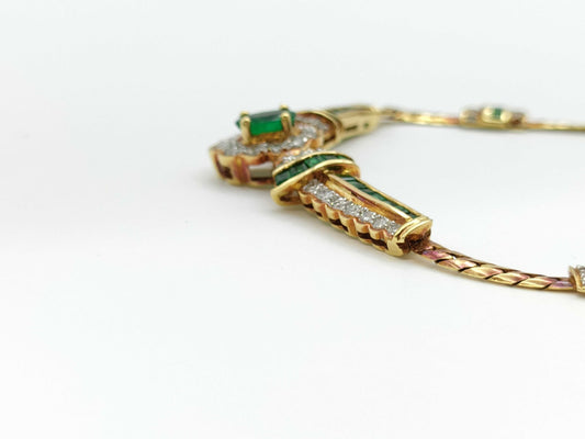 E0.51/1.01ct D0.97ct K18 15.8g Necklace 