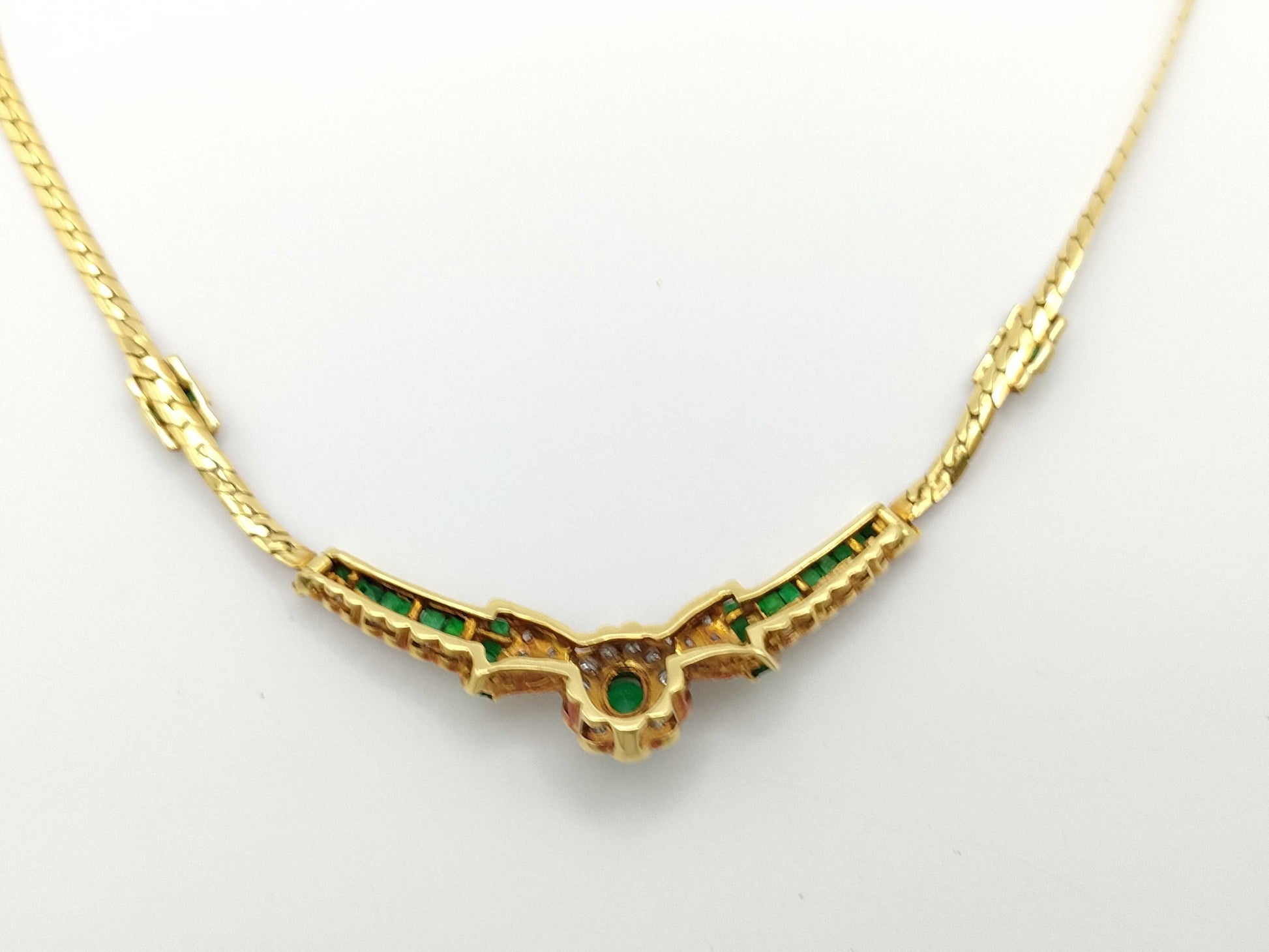 E0.51/1.01ct D0.97ct K18 15.8g Necklace 