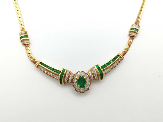 E0.51/1.01ct D0.97ct K18 15.8g Necklace 
