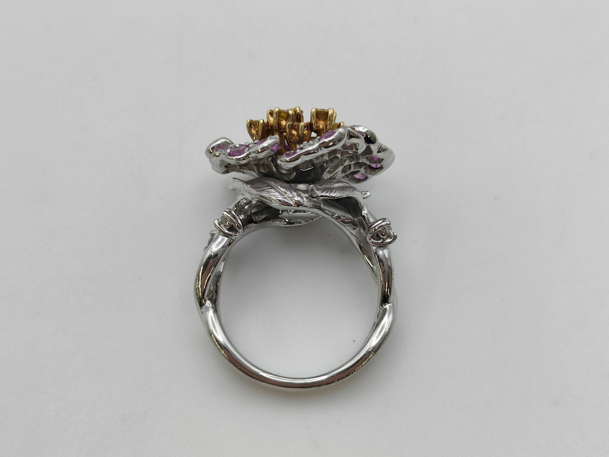 MIKIMOTO Colored Stone 1.06ct D0.79ct K18 13.0g Ring 