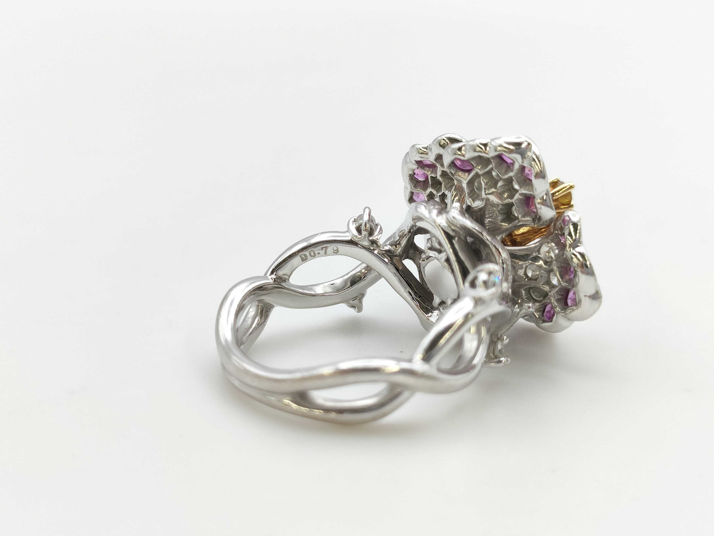 MIKIMOTO Colored Stone 1.06ct D0.79ct K18 13.0g Ring 