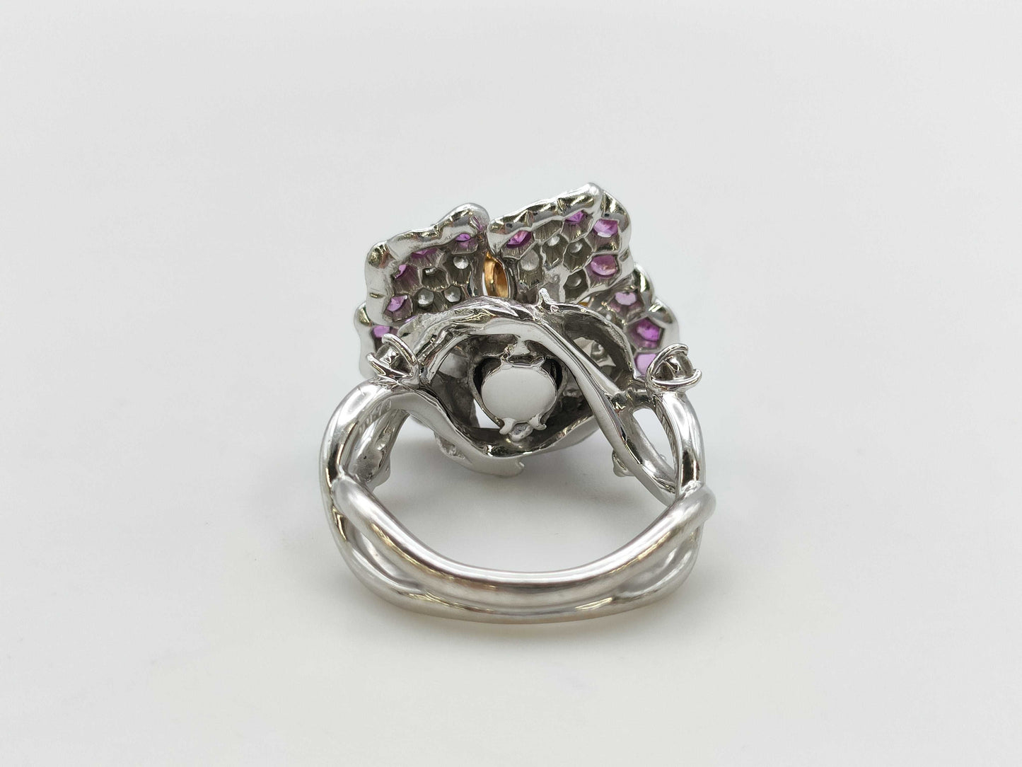 MIKIMOTO Colored Stone 1.06ct D0.79ct K18 13.0g Ring 