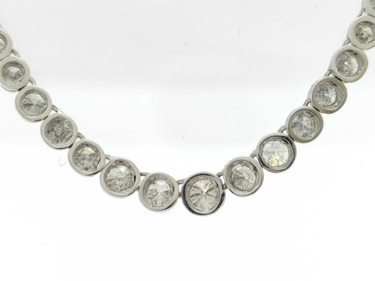D3.0ct K18WG 13.2g Necklace 