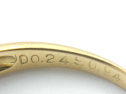 S 0.94ct D 0.24ct K18 4.2g Ring 