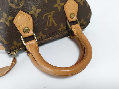 LOUIS VUITTON RFID Unverifiable, Serial Unverifiable, Monogram Louis Vuitton Mini Speedy Monogram Pouch with Tag, No ST