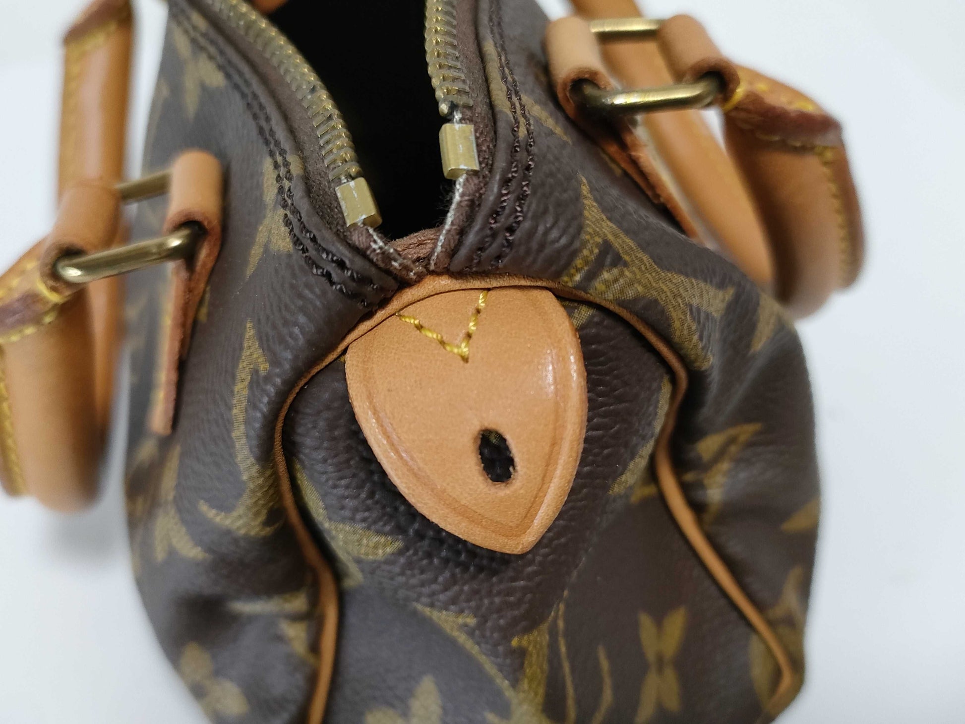 LOUIS VUITTON RFID Unverifiable, Serial Unverifiable, Monogram Louis Vuitton Mini Speedy Monogram Pouch with Tag, No ST