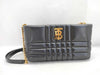 BURBERRY TB logo quilted leather chain shoulder bag in black