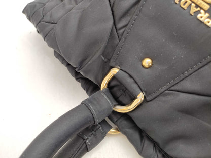 PRADA Prada Handbag Quilted Nylon Black BN1543 Handbag