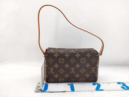 LOUIS VUITTON Monogram Recital Handbag, PVC, Brown, Shoulder Bag