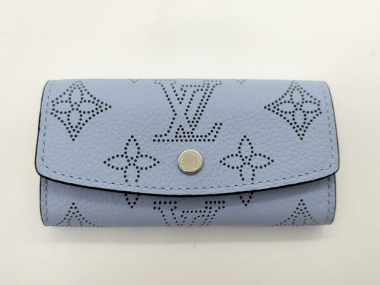 LOUIS VUITTON RFID Unverifiable Mahina Louis Vuitton M81706 Mahina Multicle 4 Key Case Blue LV Monogram Leather Japan Exclusive Color Key Case/Key Holder