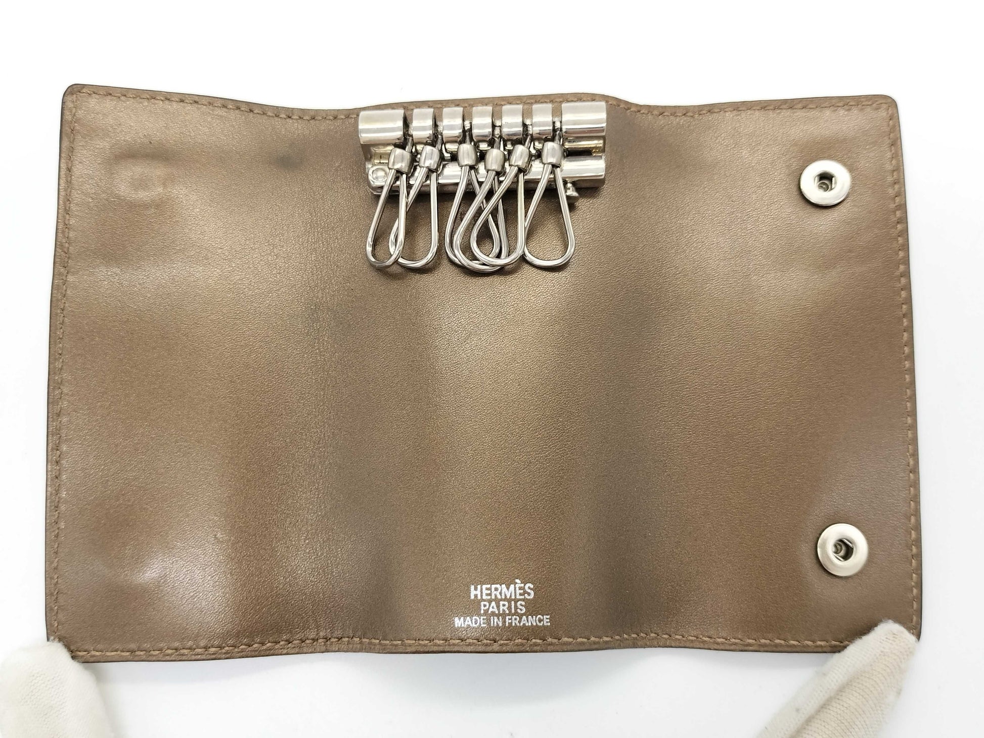 HERMES □H Stamp Hermès Serie Key Case 6-Ring Brown □H Key Case/Key Holder