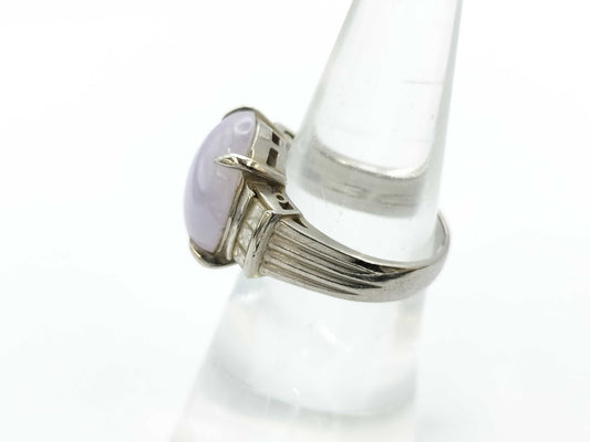 Jade 7.37ct D0.36ct PT900 9.7g Ring 