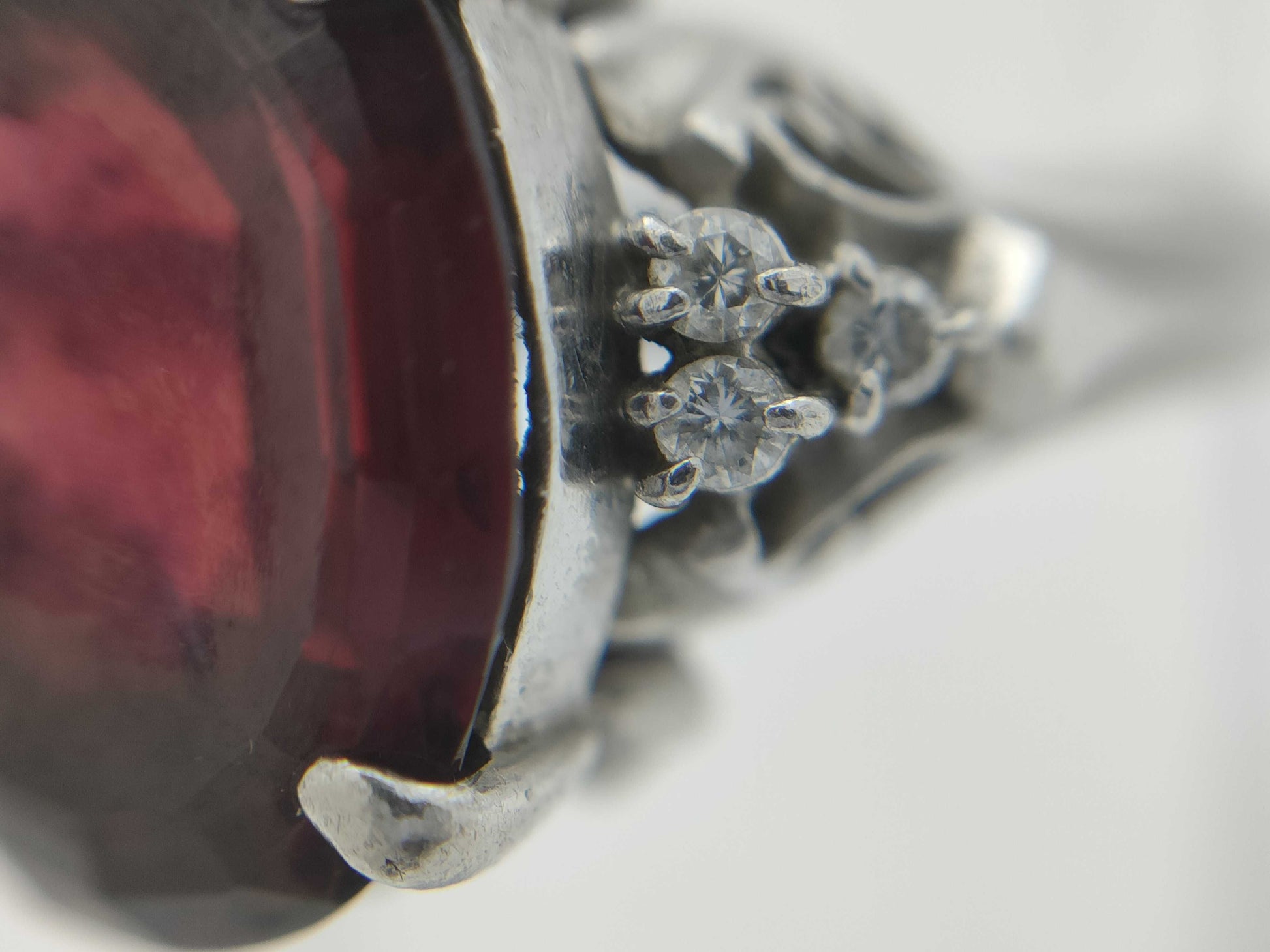 G 7.49ct Diamond Pt900 8.3g Ring 