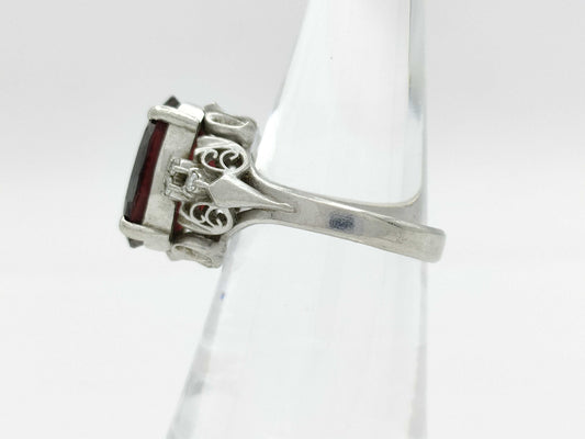 G 7.49ct Diamond Pt900 8.3g Ring 