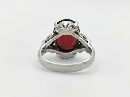 G 7.49ct Diamond Pt900 8.3g Ring 