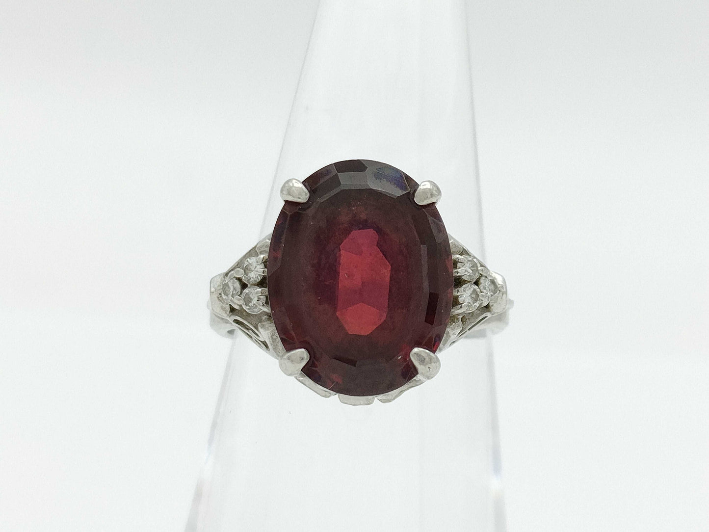 G 7.49ct Diamond Pt900 8.3g Ring 
