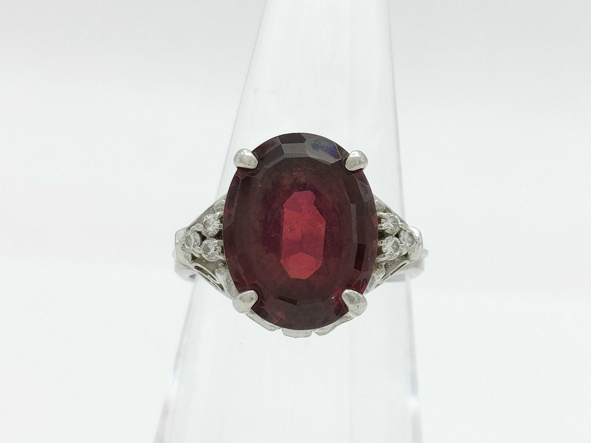 G 7.49ct Diamond Pt900 8.3g Ring 