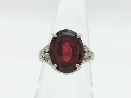 G 7.49ct Diamond Pt900 8.3g Ring 