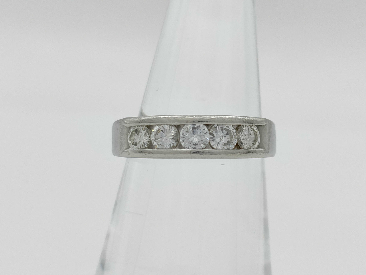 D1.00ct Pt900 5.3g Ring 