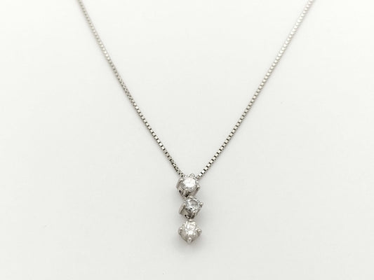 D0.328ct Pt900/850 2.8g Necklace 