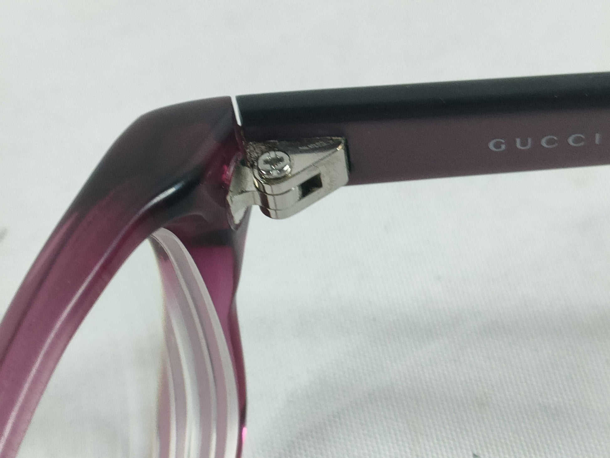 GUCCI GUCCI Eyeglasses SHJ51□~ Prescription Lenses Wine Red Used Sunglasses Only