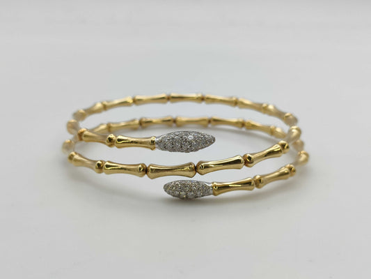 CHIMENTO Bone Motif Diamond 750 14.6g Bracelet/Bangle 