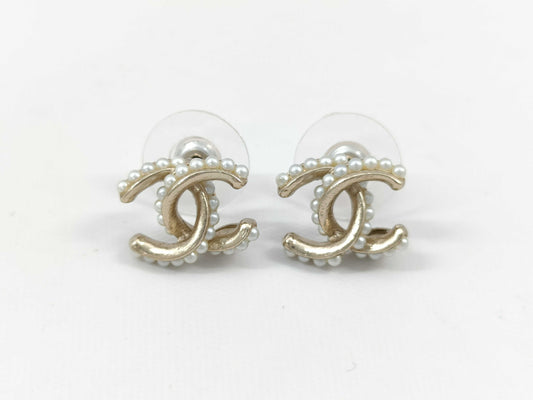 CHANEL CHANEL Coco Mark Earrings A13B GP Earrings