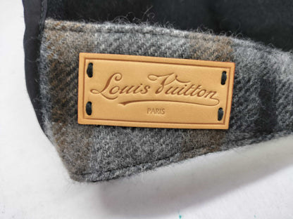 LOUIS VUITTON LV Wool Cushion Check Pattern Very Little Used Other Accessories
