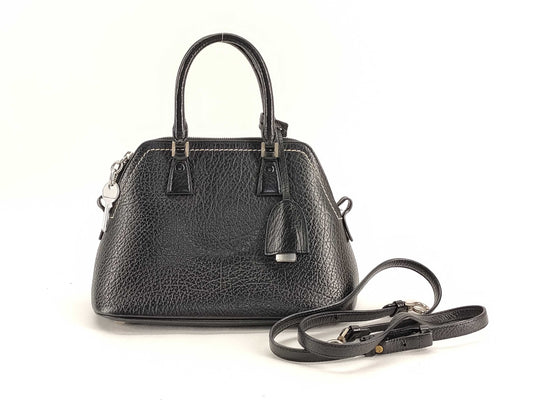 Margiela 5AC Shoulder Bag, Black Leather Handbag