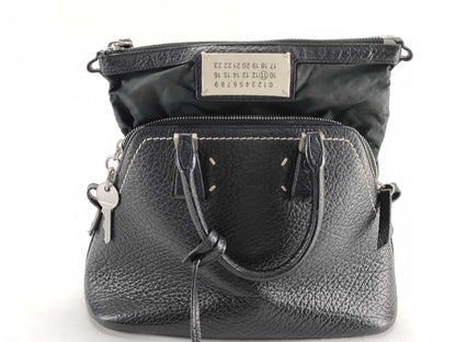 Margiela 5AC Shoulder Bag, Black Leather Handbag