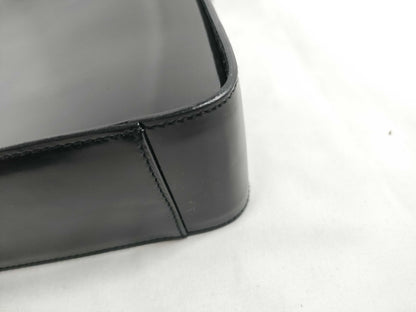 GUCCI G Logo One-Shoulder Bag 001.3032 Black Leather Shoulder Bag