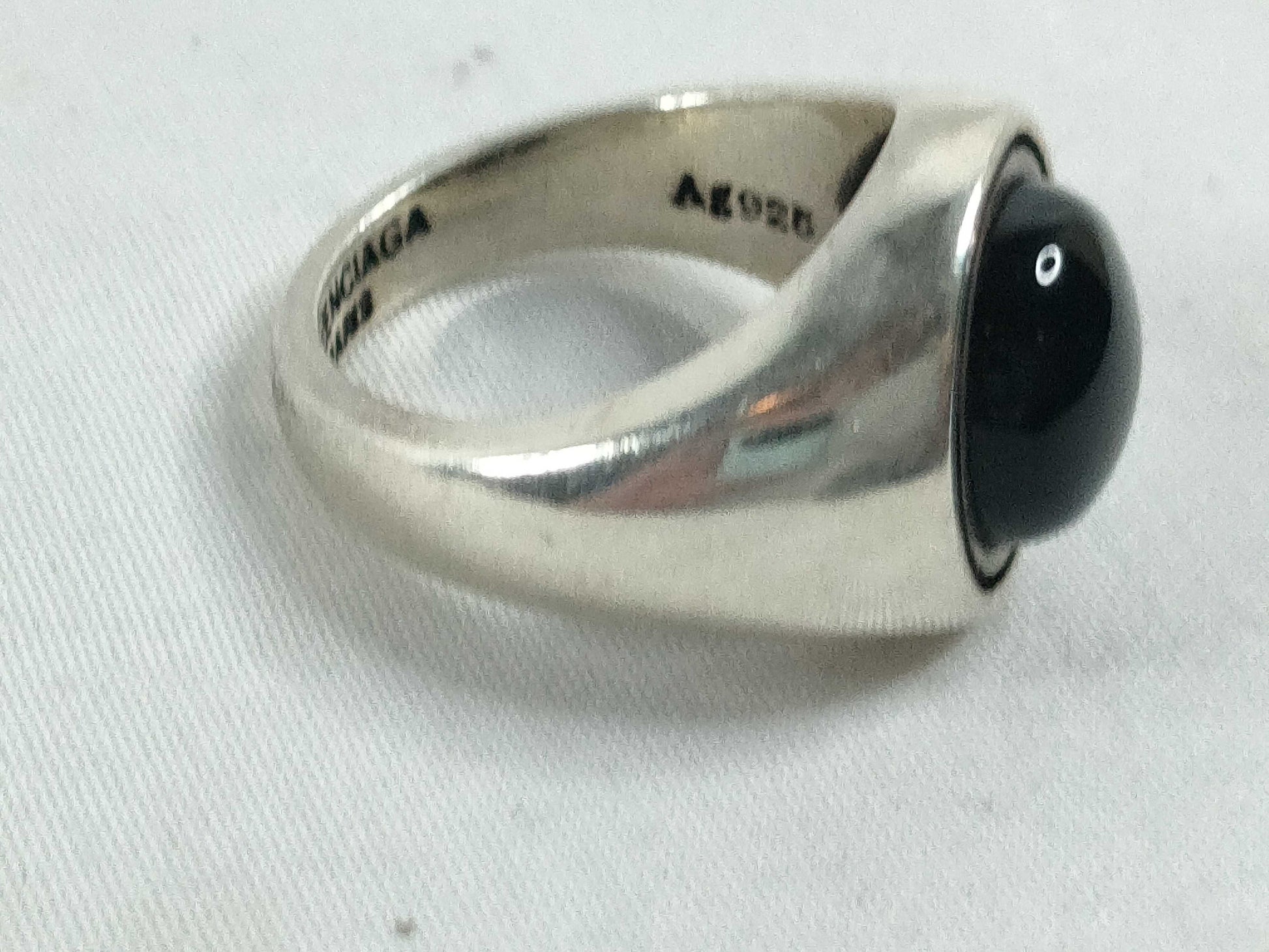 BALENCIAGA BALENCIAGA Ring Set with Black Stones, 925, Total Weight 68.3g